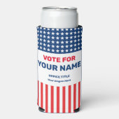 Gestalten Sie Cooler Ihr eigenes Wahlkampfgerät Selters Dosenkühler (Seltzer Vorderseite)