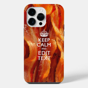 Gestalten Sie dies mit Behalten Ruhe und Bacon-Dek iPhone 14 Pro Max Hülle
