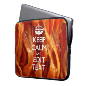 Gestalten Sie dies mit Behalten Ruhe und Bacon-Dek Laptopschutzhülle (Vorderseite Links)