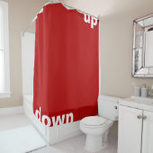 Gestalten Sie einfach "Rechteck rot nach unten" + Duschvorhang (Beispiel)