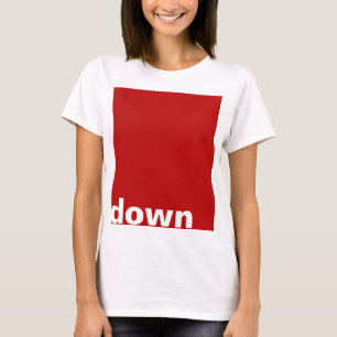 Gestalten Sie einfach "Rechteck rot nach unten" + T-Shirt
