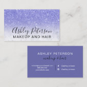 Gestalten Sie eleganten typografischen Marmor lila Visitenkarte (Vorne/Hinten)