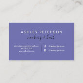Gestalten Sie eleganten typografischen Marmor lila Visitenkarte (Rückseite)