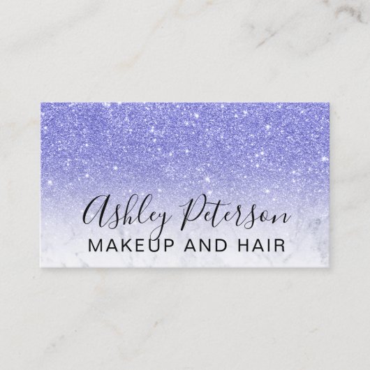 Gestalten Sie eleganten typografischen Marmor lila Visitenkarte (Vorderseite)