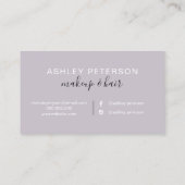 Gestalten Sie eleganten typografischen Marmor lila Visitenkarte (Rückseite)