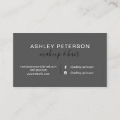 Gestalten Sie eleganten typografischen Marmor lila Visitenkarte (Rückseite)