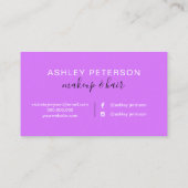 Gestalten Sie eleganten typografischen Marmor lila Visitenkarte (Rückseite)