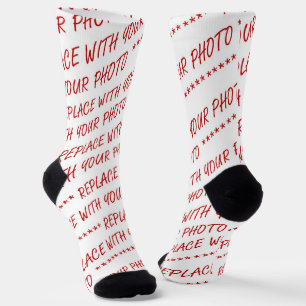 Gestalten Sie es! Fügen Sie Ihre Kunst oder Ihr Fo Socken