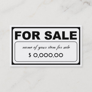 gestalten Sie Ihr eigenes FOR SALE-Zeichen (mit QR Visitenkarte