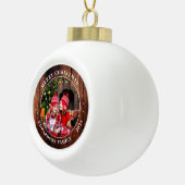 Gestalten Sie Ihr eigenes Foto - Weihnachten Keramik Kugel-Ornament (Rechts)