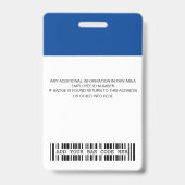 gestalten Sie Ihr eigenes ID-Abzeichen Ausweis (Rückseite)