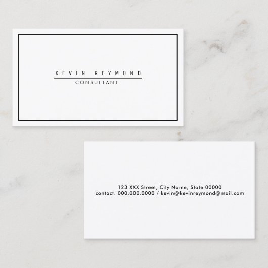 gestalten Sie Ihr eigenes Weiß und schlichtes beru Visitenkarte (Vorne/Hinten)