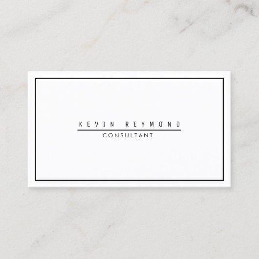 gestalten Sie Ihr eigenes Weiß und schlichtes beru Visitenkarte (Vorderseite)