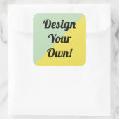 Gestalten Sie Ihr persönliches Geschenk Quadratischer Aufkleber (Tasche)