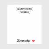 Gestalten Sie Ihr Schicksal, selbstgemachte Vision Aufkleber (Blatt)