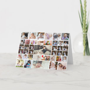 Gestalten Sie Ihre eigene Foto-Collage mit 40 Foto Feiertagskarte