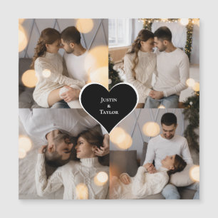 Gestalten Sie Ihre eigene Foto-Collage mit 4 Fotos Magnetkarte