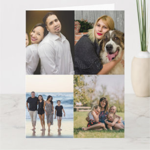 Gestalten Sie Ihre eigene Fotocollage mit 4 Famili Karte
