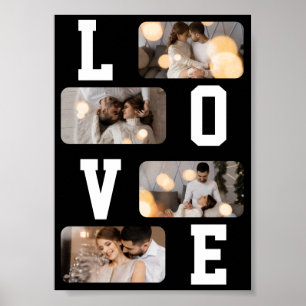 Gestalten Sie Ihre eigene Fotocollage mit 4 Fotos Poster