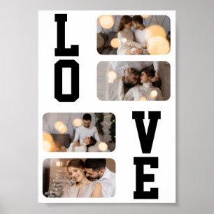 Gestalten Sie Ihre eigene Fotocollage mit 4 Fotos Poster