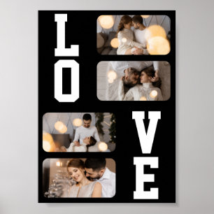 Gestalten Sie Ihre eigene Fotocollage mit 4 Fotos Poster