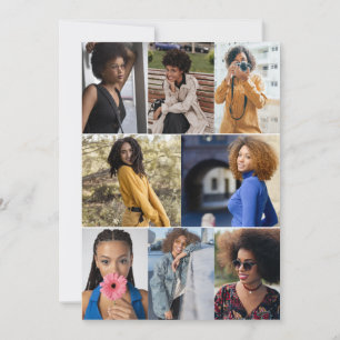 Gestalten Sie Ihre eigene Fotocollage mit 8 Fotos Feiertagskarte