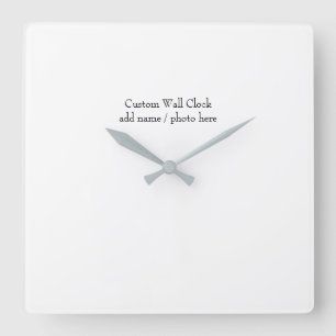 Gestalten Sie Ihre eigene Wohnung Quadratische Wanduhr