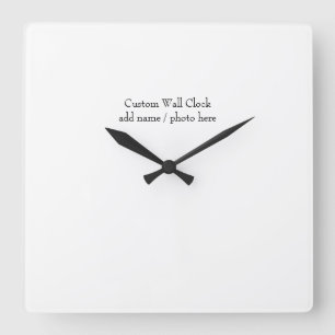 Gestalten Sie Ihre eigene Wohnung Quadratische Wanduhr