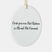 Gestalten Sie Ihre ersten Weihnachten als Mr. Mrs. Keramik Ornament (Rechts)