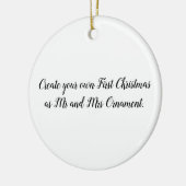 Gestalten Sie Ihre ersten Weihnachten als Mr. Mrs. Keramik Ornament (Links)