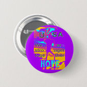 Gestalten Sie Ihre USA - hoffen wir gemeinsam Button (Vorne & Hinten)