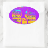 Gestalten Sie Ihre USA - hoffen wir gemeinsam Ovaler Aufkleber (Tasche)