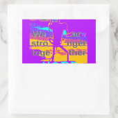 Gestalten Sie Ihre USA - hoffen wir gemeinsam Rechteckiger Aufkleber (Tasche)