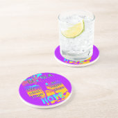 Gestalten Sie Ihre USA - hoffen wir gemeinsam Sandstein Untersetzer (Seite)