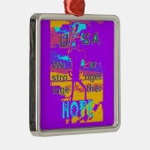 Gestalten Sie Ihre USA - hoffen wir gemeinsam Silbernes Ornament (Rechts)