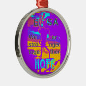 Gestalten Sie Ihre USA - hoffen wir gemeinsam Silbernes Ornament (Rechts)