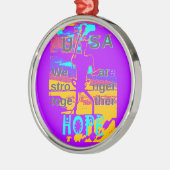 Gestalten Sie Ihre USA - hoffen wir gemeinsam Silbernes Ornament (Links)