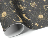 Gestalten Sie Ihren eigenen Mann auf dem Mond Geschenkpapier (Rolleneckpunkt)