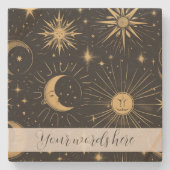 Gestalten Sie Ihren eigenen Mann auf dem Mond Steinuntersetzer (Vorderseite)