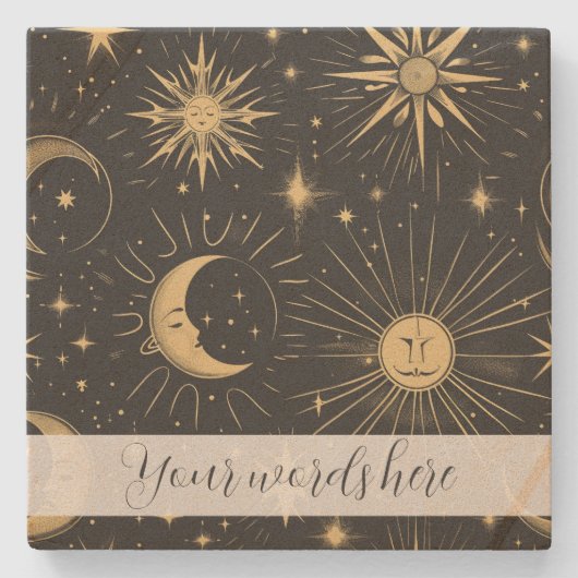 Gestalten Sie Ihren eigenen Mann auf dem Mond Steinuntersetzer (Vorderseite)