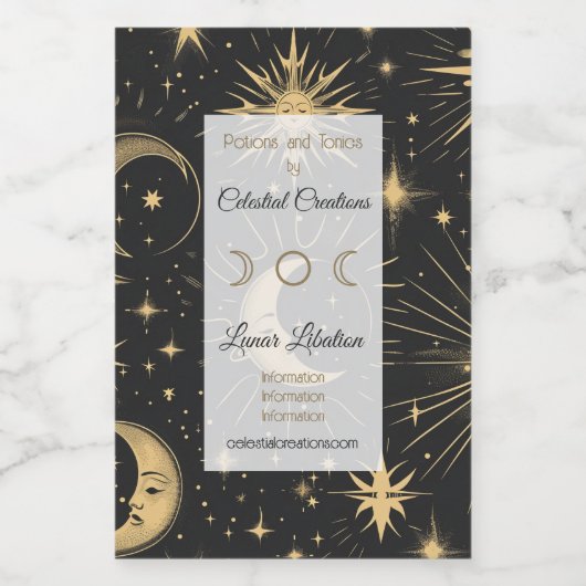 Gestalten Sie Ihren eigenen Mann auf dem Mond Weinetikett (Einzelnes Label)