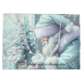 Gestalten Sie Ihren eigenen Pastel Santa & Christm Große Geschenktüte (Rückseite)