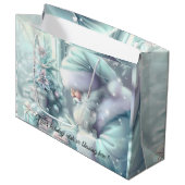 Gestalten Sie Ihren eigenen Pastel Santa & Christm Große Geschenktüte (Vorderseite Schrägansicht)