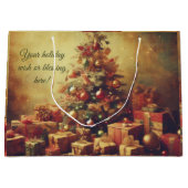 Gestalten Sie Ihren eigenen romantischen Weihnacht Große Geschenktüte (Vorderseite)