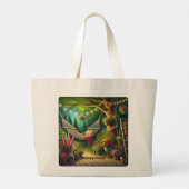 Gestalten Sie Ihren glücklichen Ort - ein ruhiges  Jumbo Stoffbeutel (Rückseite)