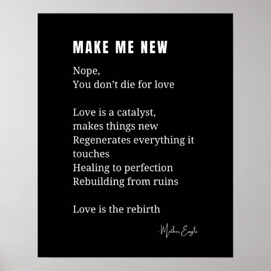 Gestalten Sie mir ein neues Poster zur Liebe (Vorne)