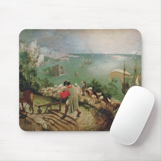 Gestalten Sie mit dem Fall von Ikarus, c.1555 Mousepad (Mit Mouse)