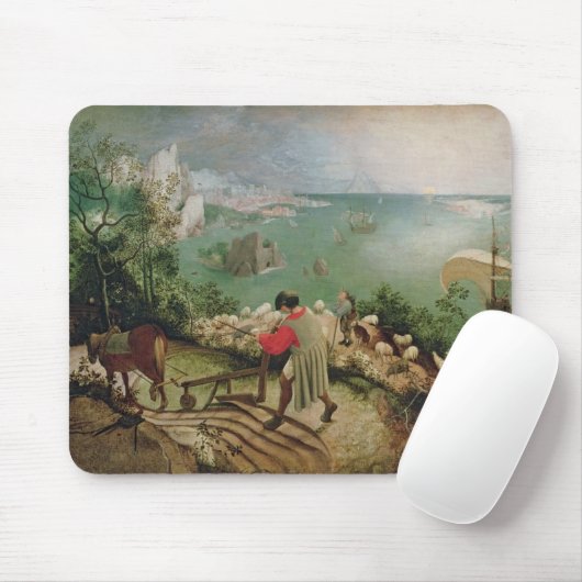 Gestalten Sie mit dem Fall von Ikarus, c.1555 Mousepad (Mit Mouse)