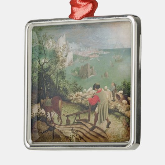 Gestalten Sie mit dem Fall von Ikarus, c.1555 Silbernes Ornament (Links)