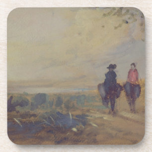 Gestalten Sie mit dem See und zwei Zahlen Getränkeuntersetzer